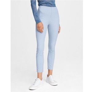 Gingham Crop Capri Pants In Blue White Check Size 2 (fits a 0-2) NWT Rag & Bone